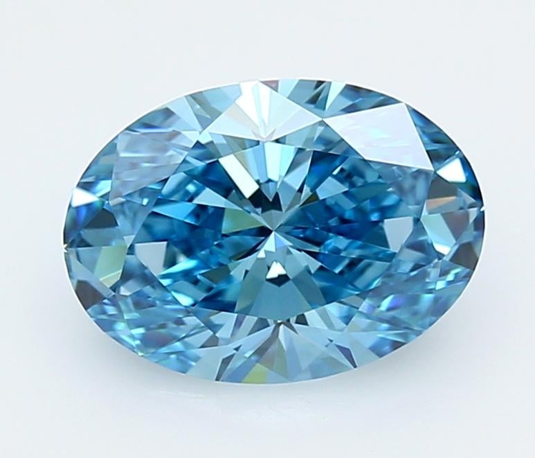 2.33 Ct. Fancy Vivid  Blue Oval Lab Grown Diamond