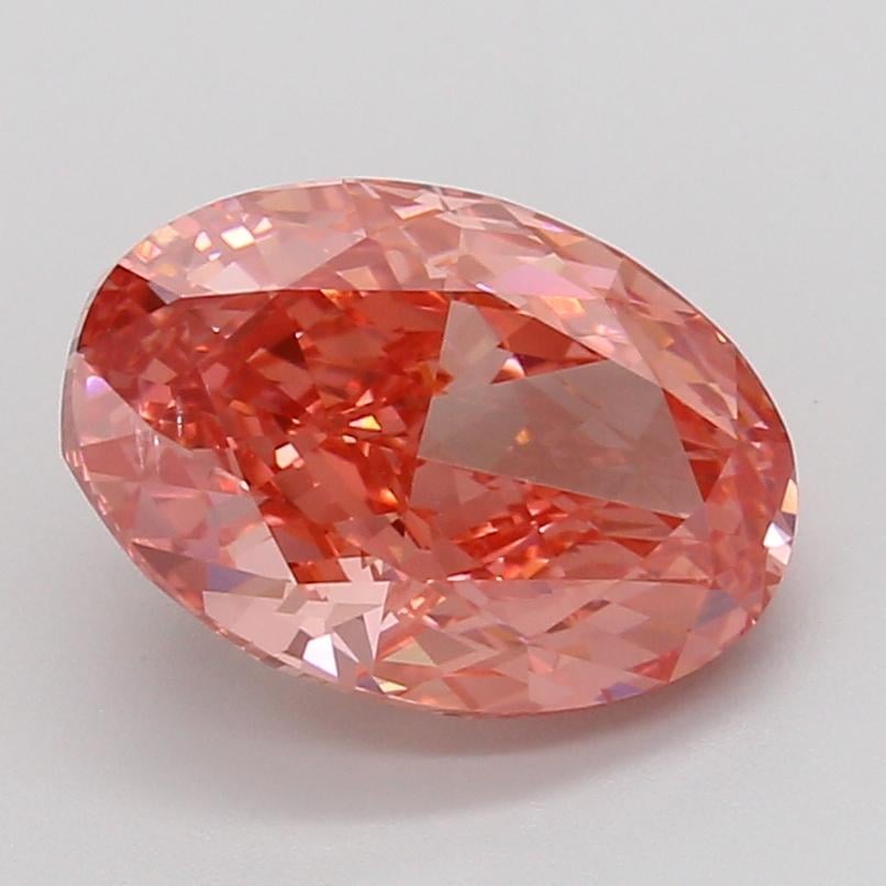 4.01 Ct. Fancy Vivid Pink Oval Lab Grown Diamond