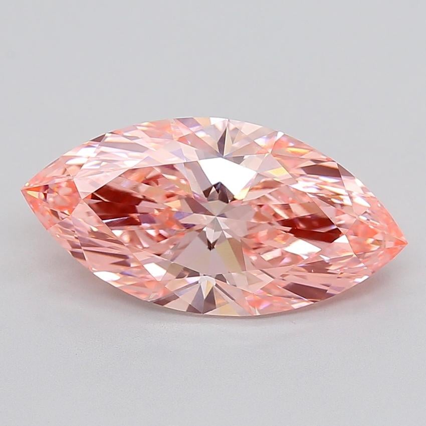 5.09 Ct. Fancy Vivid  Pink Marquise Lab Grown Diamond