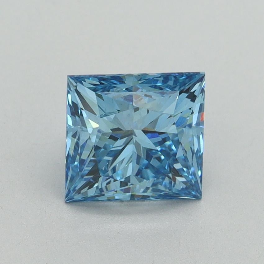 1.63 Ct. Fancy Vivid Blue Princess Lab Grown Diamond