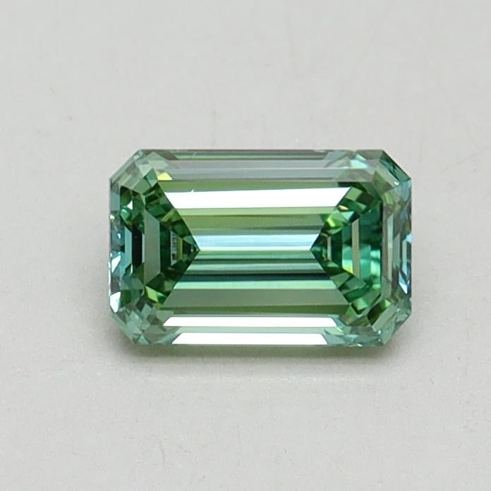 0.53 Ct. Fancy Intense Pacific Green Emerald Lab Grown Diamond