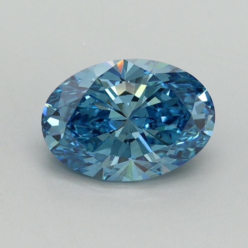 2.19 Ct. Fancy Vivid Blue Oval Lab Grown Diamond