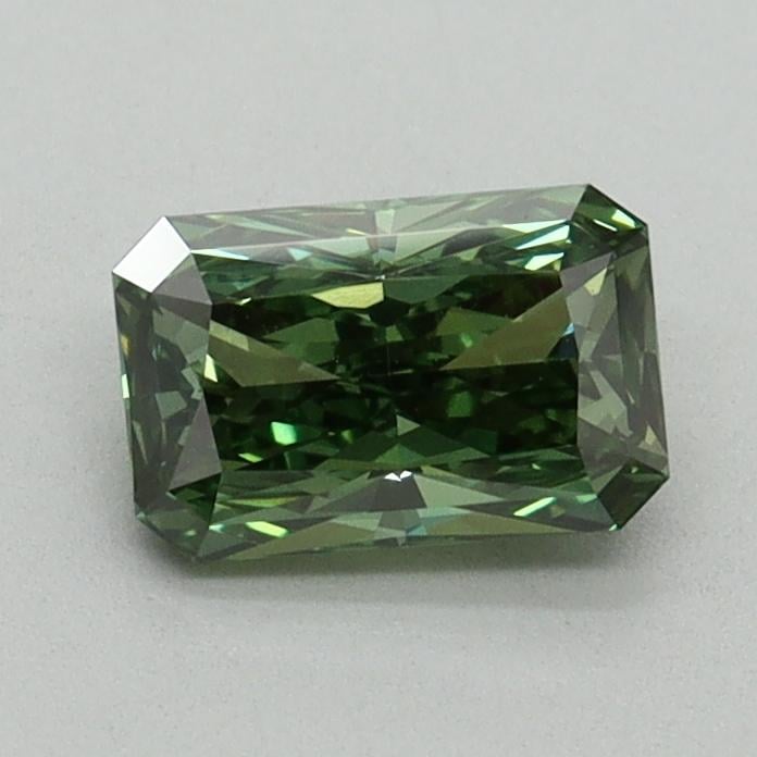 0.78 Ct. Fancy Vivid Green Radiant Lab Grown Diamond