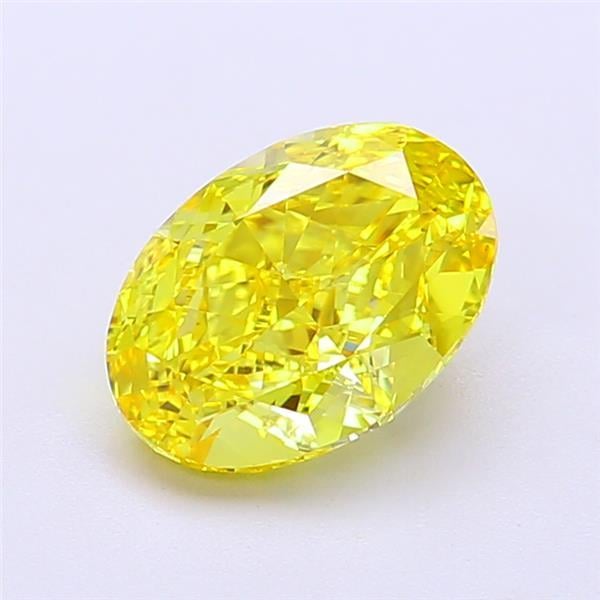 1.77 Ct. Fancy Vivid  Yellow Oval Lab Grown Diamond