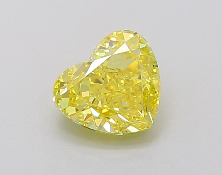 1.01 Ct. Fancy Vivid Yellow Heart Lab Grown Diamond