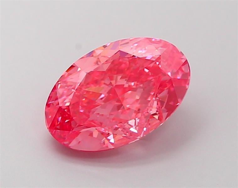 2.53 Ct. Fancy Vivid  Pink Oval Lab Grown Diamond