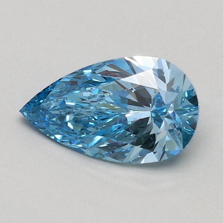 0.51 Ct. Fancy Vivid Blue Pear Lab Grown Diamond
