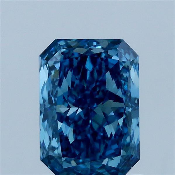 1.57 Ct. Fancy Vivid Blue Radiant Lab Grown Diamond