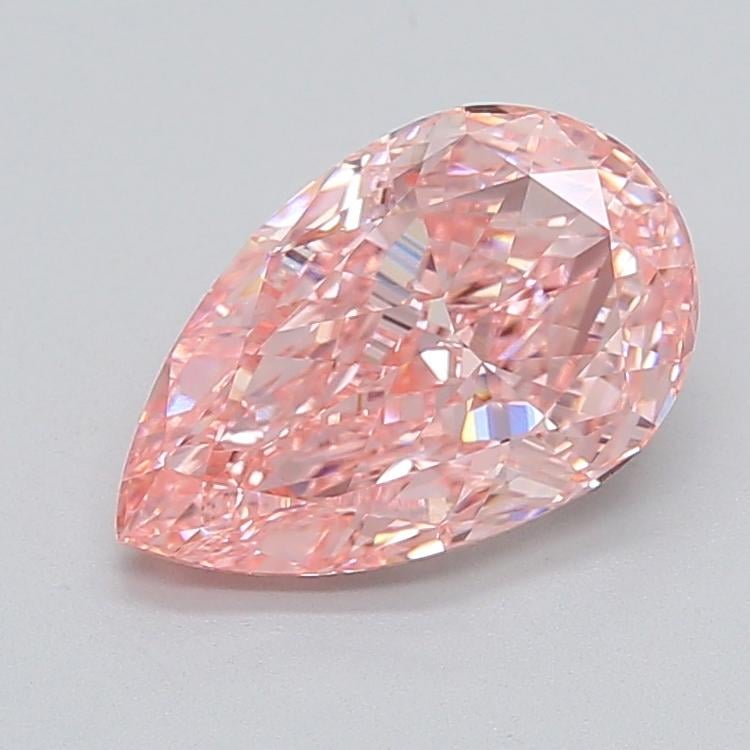 3.16 Ct. Fancy Vivid  Pink Pear Lab Grown Diamond
