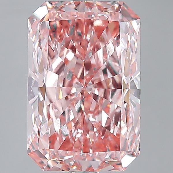 11.54 Ct. Fancy Vivid Pink Radiant Lab Grown Diamond