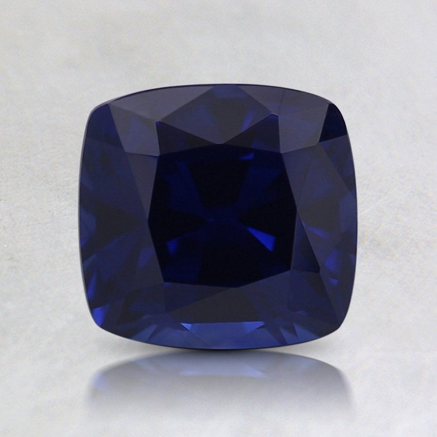 6.5X6mm Unheated Blue Cushion Sapphire