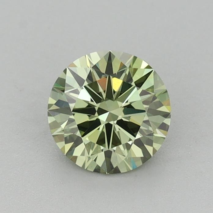 0.66 Ct. Fancy Vivid Green Round Lab Grown Diamond