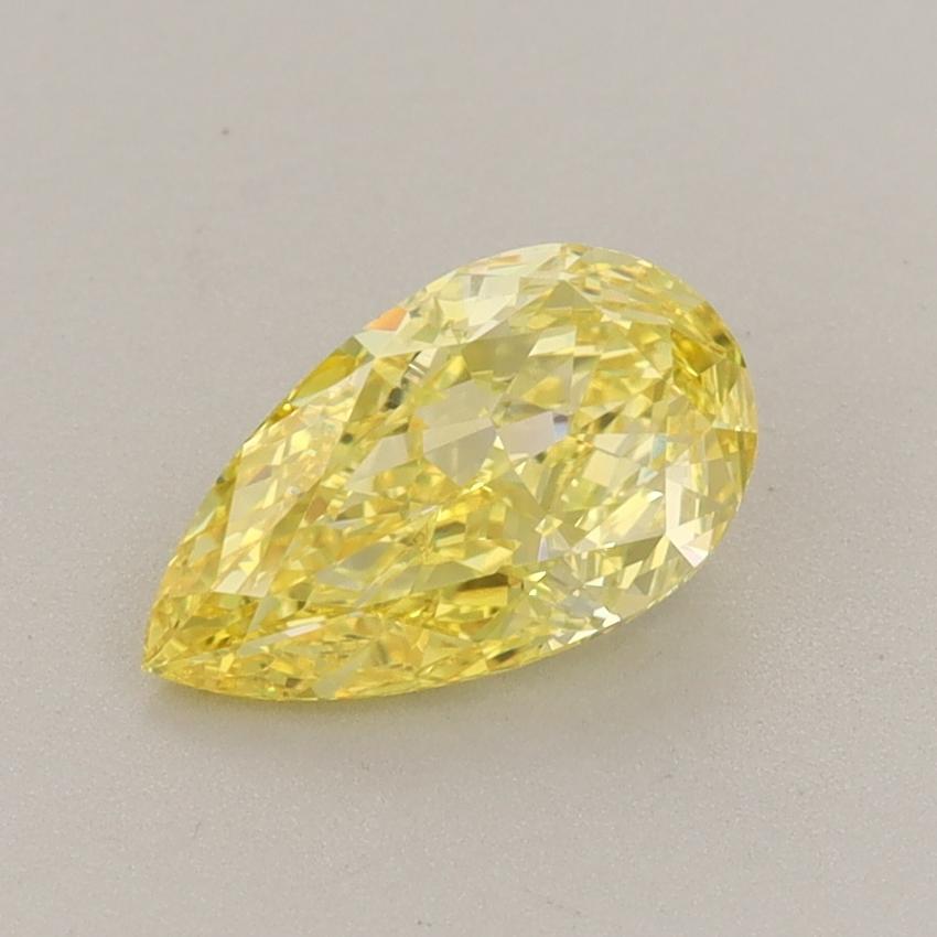 1.15 Ct. Fancy Vivid  Yellow Pear Lab Grown Diamond
