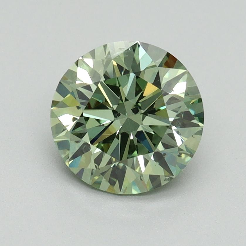 1.33 Ct. Fancy Vivid Green Round Lab Grown Diamond