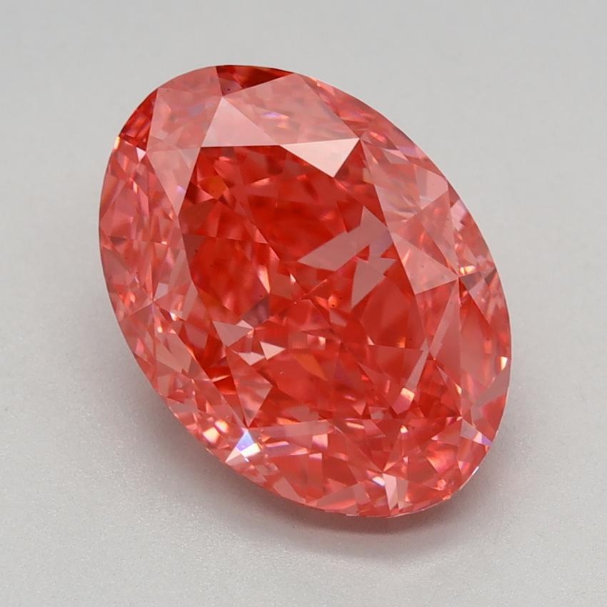 3.15 Ct. Fancy Vivid Pink Oval Lab Grown Diamond