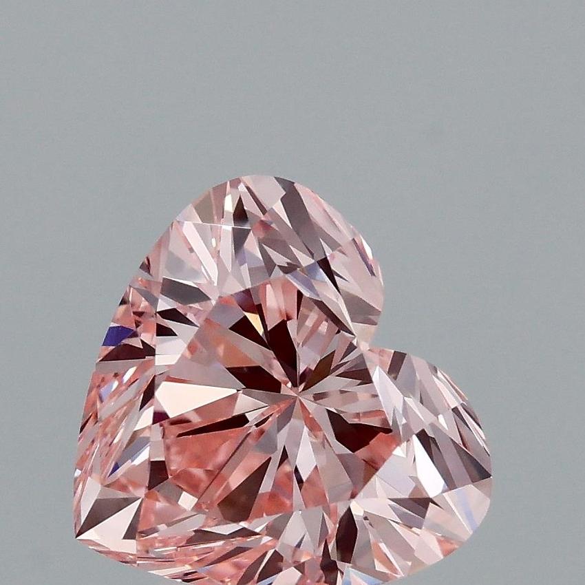 2.66 Ct. Fancy Intense Pink Heart Lab Grown Diamond