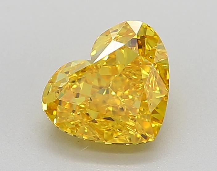 1.30 Ct. Fancy Vivid Yellow Heart Lab Grown Diamond