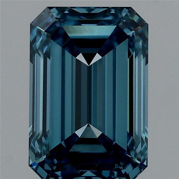 2.11 Ct. Fancy Vivid Blue Emerald Lab Grown Diamond