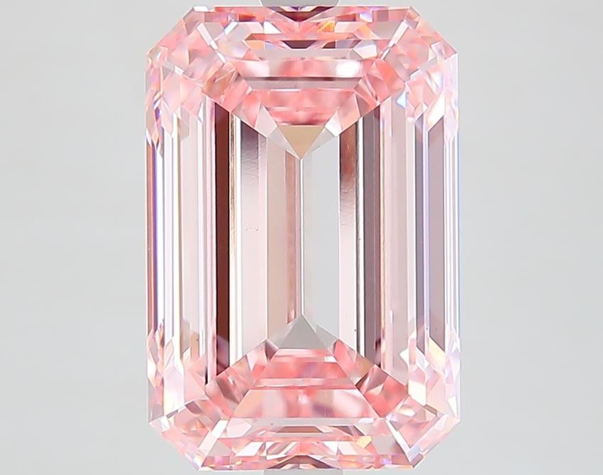 7.04 Ct. Fancy Intense Pink Emerald Lab Grown Diamond
