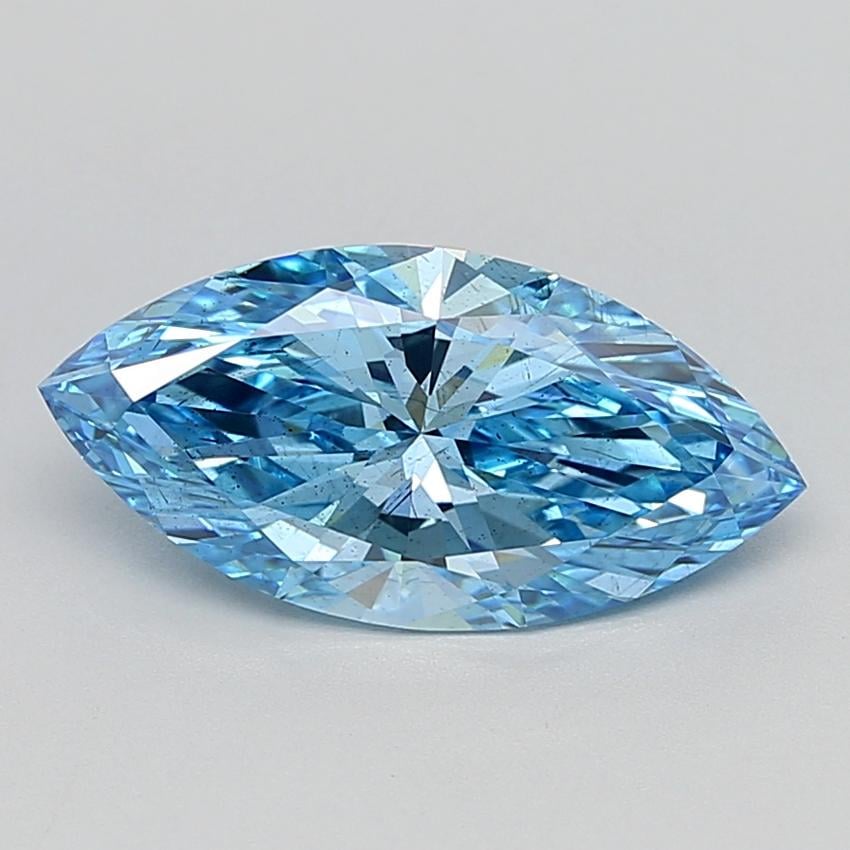 3.06 Ct. Fancy Vivid  Blue Marquise Lab Grown Diamond