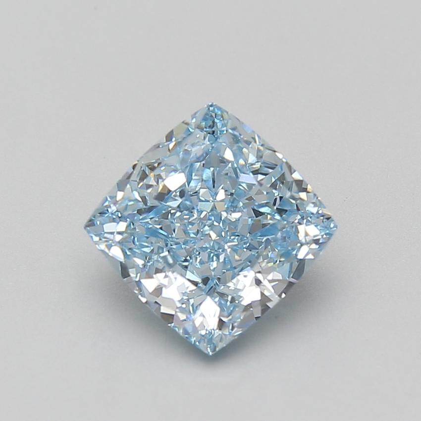 3.01 Ct. Fancy Intense Blue Cushion Lab Grown Diamond