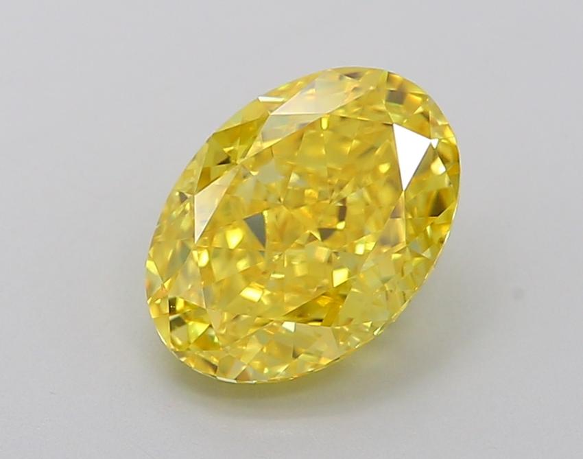 2.29 Ct. Fancy Vivid  Yellow Oval Lab Grown Diamond
