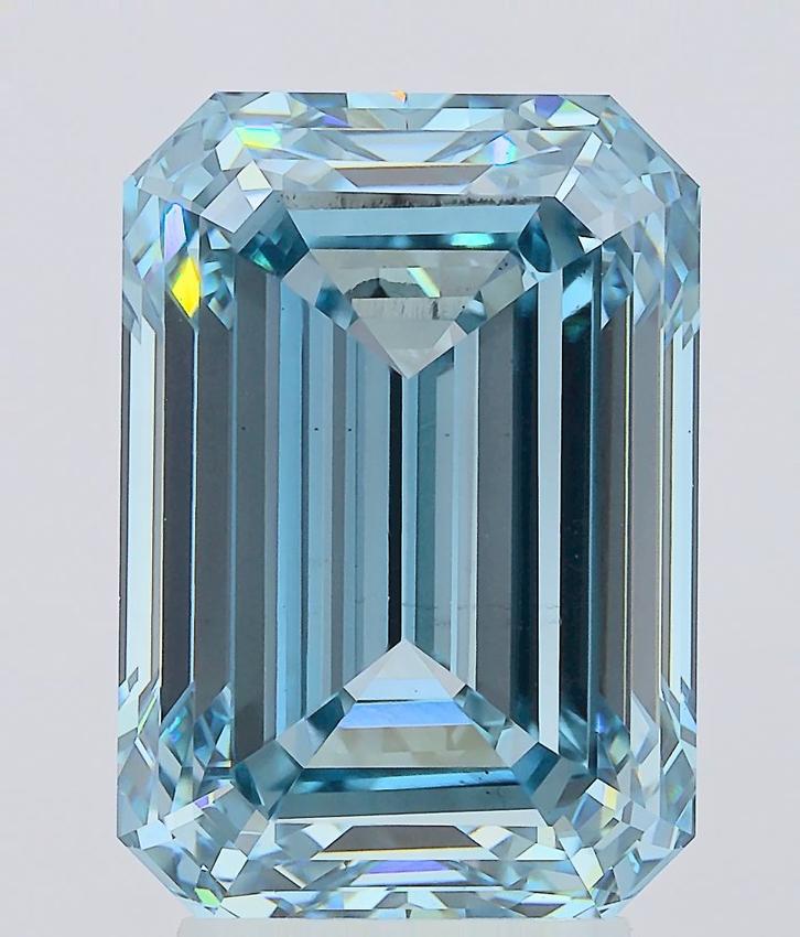 5.04 Ct. Fancy Vivid Blue Emerald Lab Grown Diamond