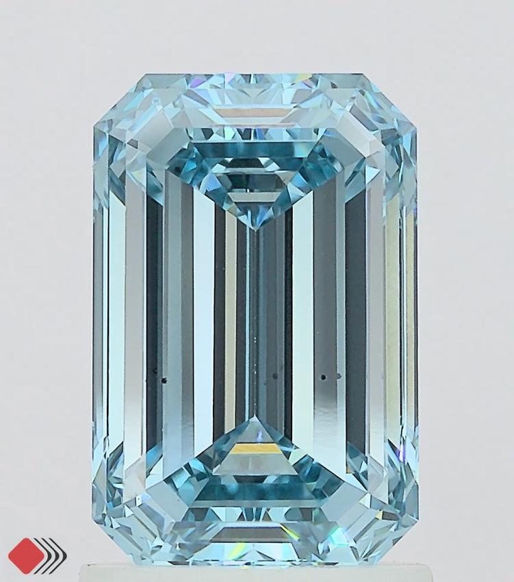 1.93 Ct. Fancy Vivid Blue Emerald Lab Grown Diamond