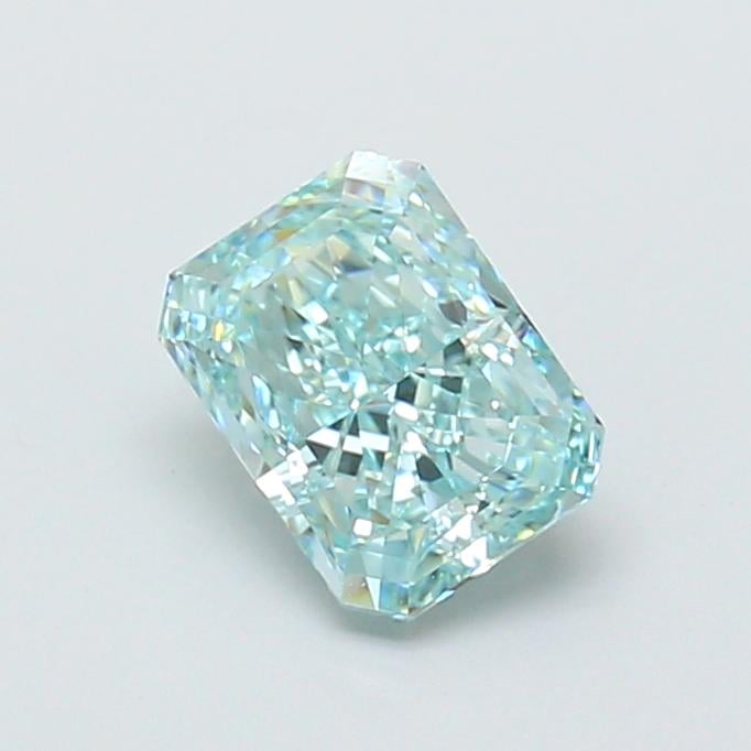 1.31 Ct. Fancy Vivid Green Blue Radiant Lab Grown Diamond