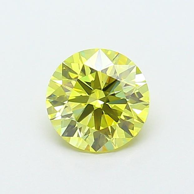 1.07 Ct. Fancy Intense  Yellow Round Lab Grown Diamond