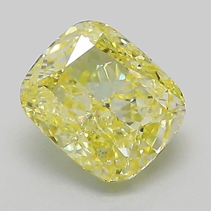 1.54 Ct. Fancy Intense Yellow Cushion Lab Grown Diamond