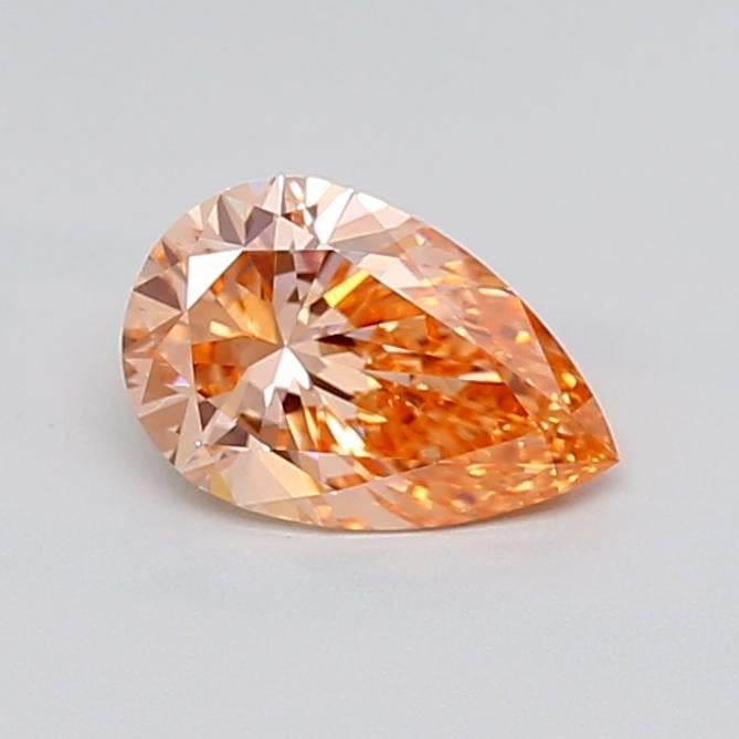 1.02 Ct. Fancy Vivid Pink Orange Pear Lab Grown Diamond