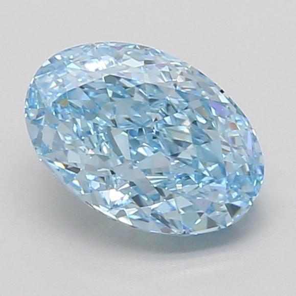 1.53 Ct. Fancy Vivid Blue Oval Lab Grown Diamond