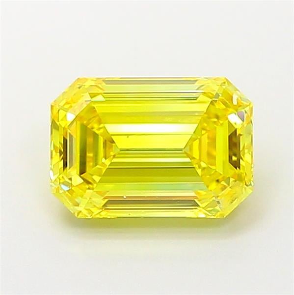1.51 Ct. Fancy Vivid  Yellow Emerald Lab Grown Diamond