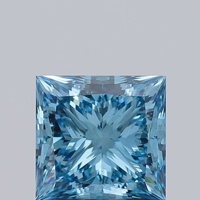 2.99 Ct. Fancy Vivid Blue Princess Lab Grown Diamond
