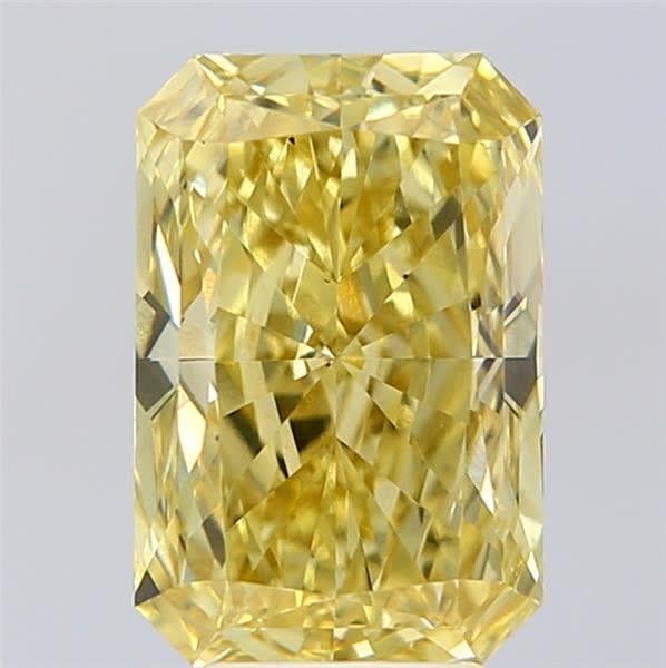 4.06 Ct. Fancy Intense Yellow Radiant Lab Grown Diamond