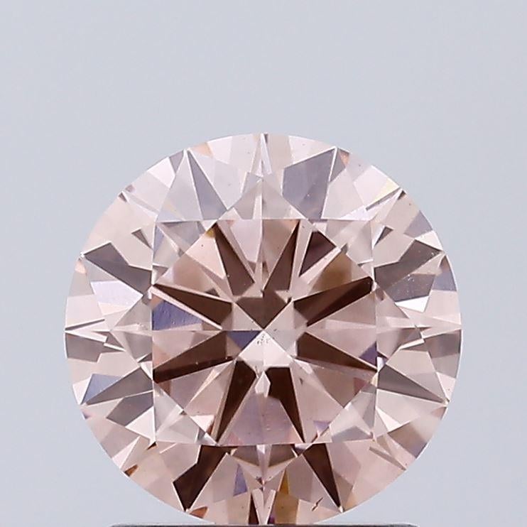 1.23 Ct. Fancy Intense Pink Round Lab Grown Diamond