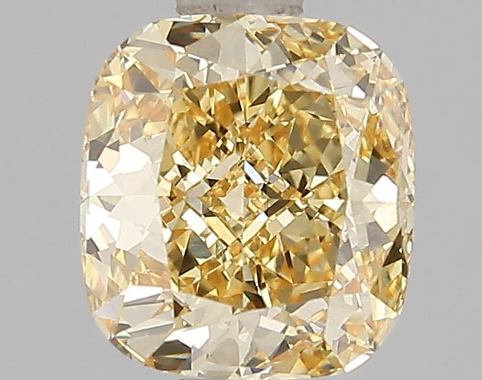 1.58 Ct. Fancy Intense Yellow Cushion Lab Grown Diamond