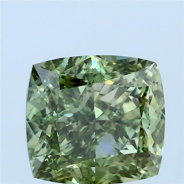 2.03 Ct. Fancy Green Cushion Lab Grown Diamond