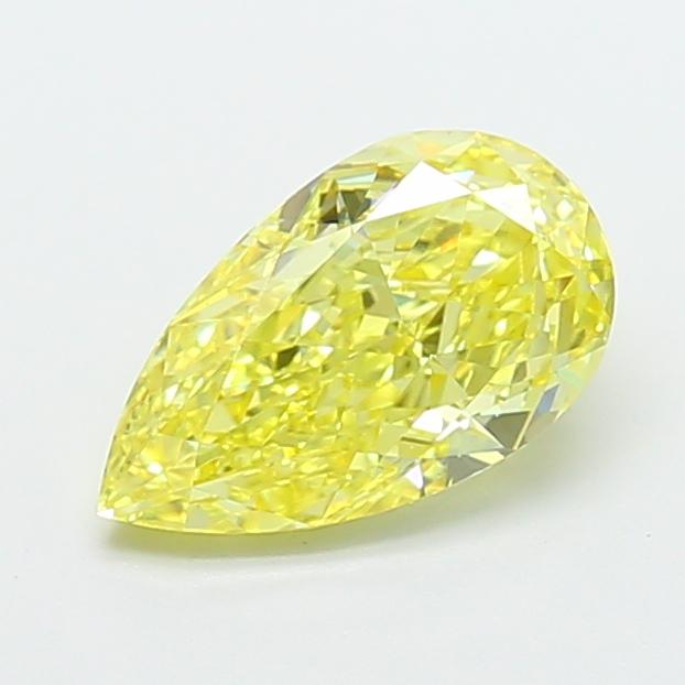 1.55 Ct. Fancy Vivid Yellow Pear Lab Grown Diamond