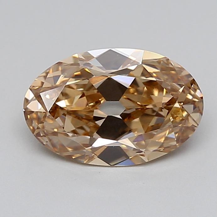 2.07 Ct. Light  Brown Oval Lab Grown Diamond