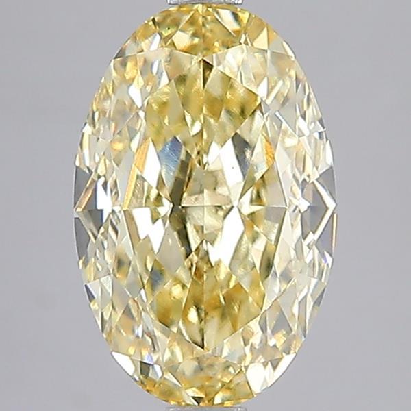 4.03 Ct. Fancy Yellow Oval Lab Grown Diamond