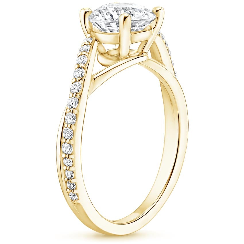 18K Yellow Gold Luxe Chamise Diamond Ring (1/5 ct. tw.), large side view