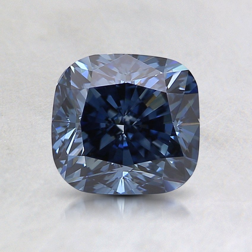 1.26 Ct. Lab Grown Fancy Intense Blue Cushion  Diamond
