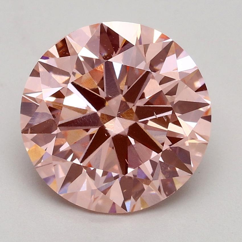 2.50 Ct. Fancy Intense Pink Round Lab Grown Diamond