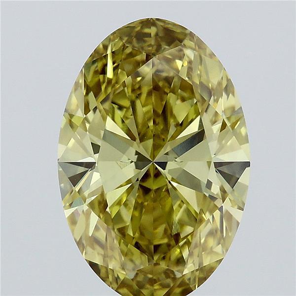 3.03 Ct. Fancy Vivid Yellow Oval Lab Grown Diamond