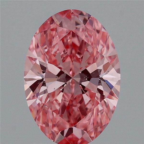1.57 Ct. Fancy Vivid Pink Oval Lab Grown Diamond