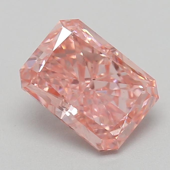 0.77 Ct. Fancy Vivid  Pink Radiant Lab Grown Diamond
