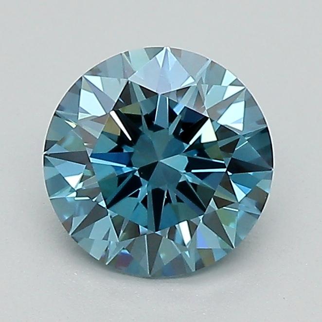 1.08 Ct. Fancy Vivid Blue Round Lab Grown Diamond