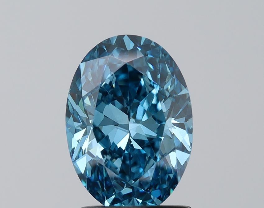 2.02 Ct. Fancy Vivid Blue Oval Lab Grown Diamond